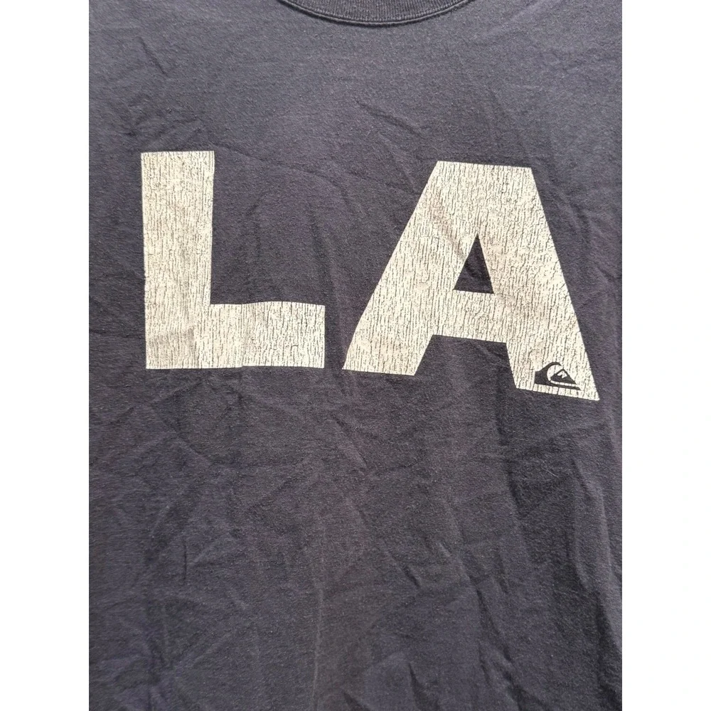 VTG Quiksilver Boardriders Club LA Graphic T-Shirt Mens XL Navy Blue Made in USA